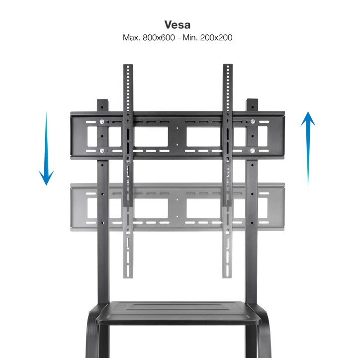Soporte Pie TOOQ con ruedas 37-100" 150Kg (FS20101M-B)