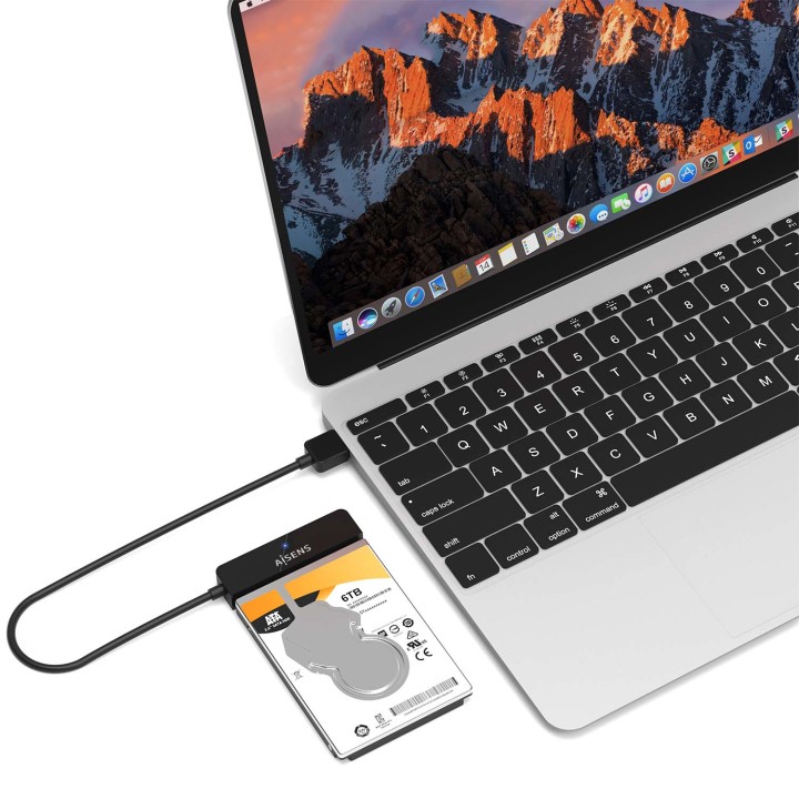 Adaptador AISENS SATA a USB 3.0/3.1 Negro (ASE-25A03B)