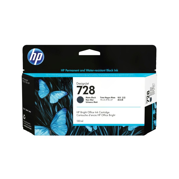 Tinta HP DesignJet 728 Negro Mate 130ml (3WX25A)