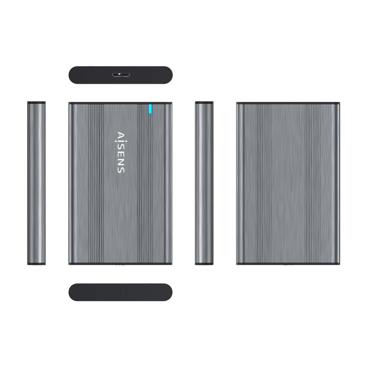 Caja AISENS HDD 2.5" SATA USB 3.0 Gris (ASE-2526GR)