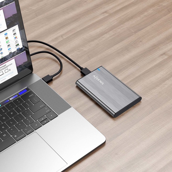 Caja AISENS HDD 2.5" SATA USB 3.0 Gris (ASE-2526GR)