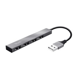 Hub Trust Halyx USB 2.0 a 4xUSB 2.0 Aluminio (23786)