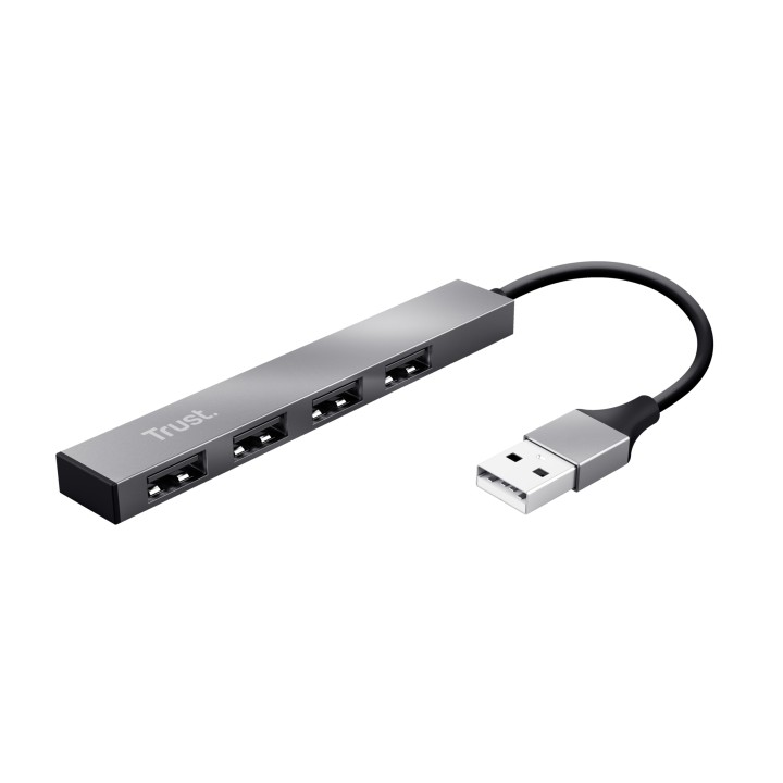 Hub Trust Halyx USB 2.0 a 4xUSB 2.0 Aluminio (23786)