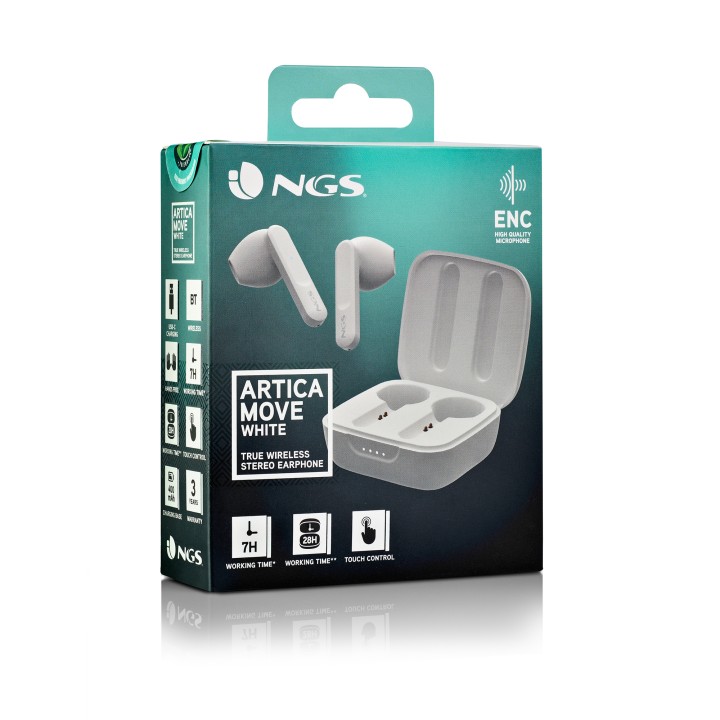 Auriculares NGS Intraurales BT Blanco (ARTICAMOVEWHITE)