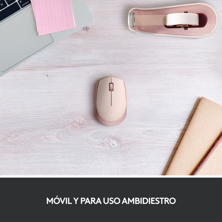 Ratón LOGITECH M171 Wireless Rosa (910-006865)