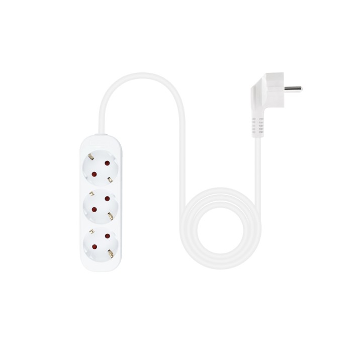 Regleta Nanocable 3xSchuko 1.4m Blanca (10.38.0003-NS)