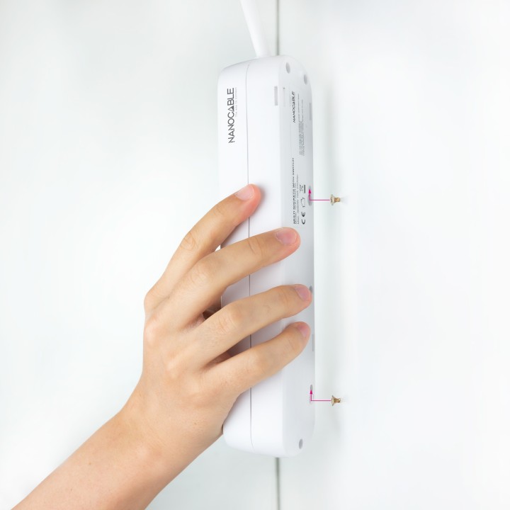 Regleta Nanocable 3xSchuko 1.4m Blanca (10.38.0003-NS)