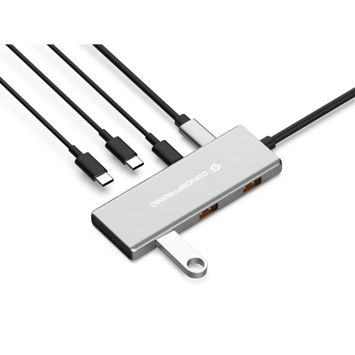 Hub CONCEPTRONIC USB-C a 4xUSB-C/3xUBC-A (HUBBIES17G)