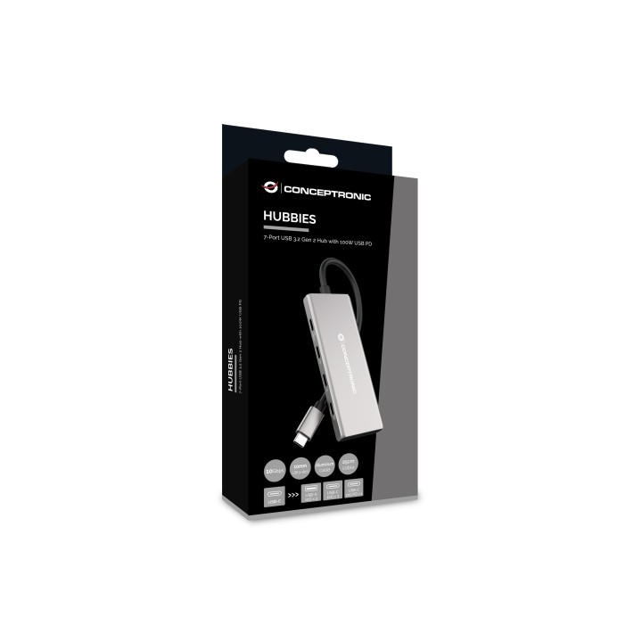 Hub CONCEPTRONIC USB-C a 4xUSB-C/3xUBC-A (HUBBIES17G)