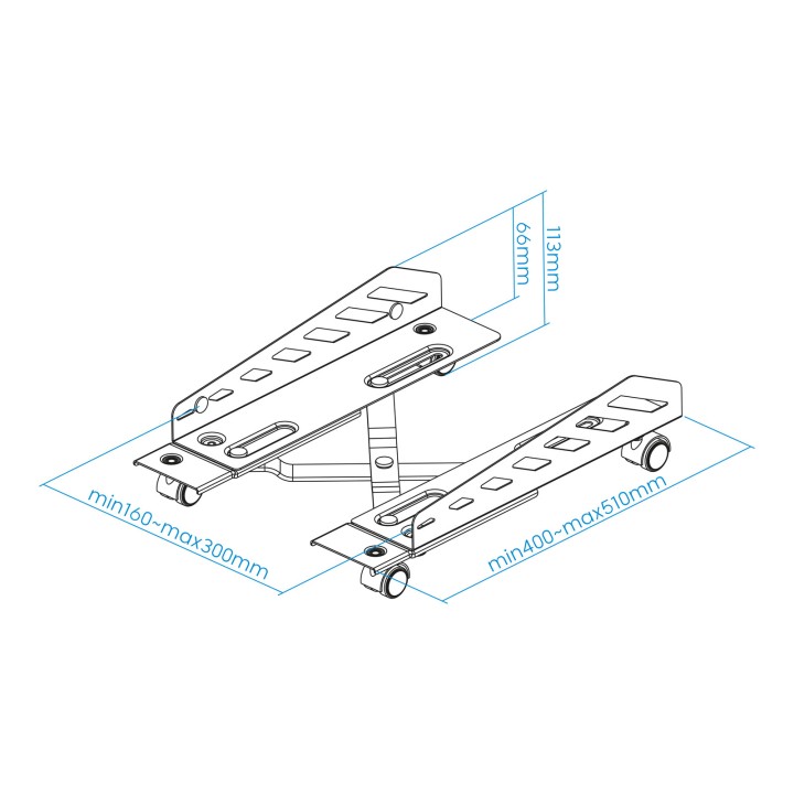 Soporte Suelo para CPU TOOQ con ruedas (UMCS0024-B)