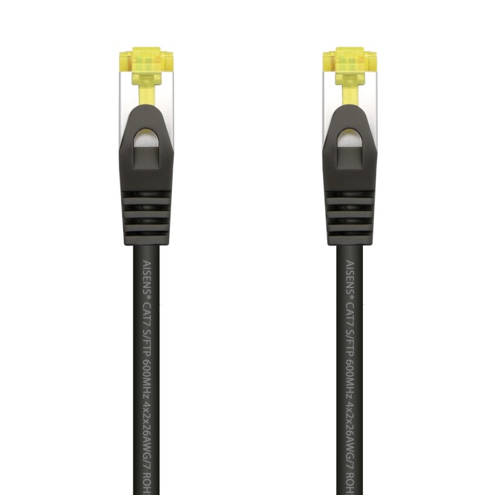 Latiguillo AISENS RJ45 Cat7 SFTP 25cm Negro (A146-0484)