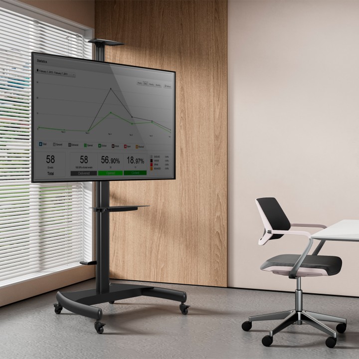 Soporte Suelo AISENS 37-70" Inclina Ruedas (FT70TE-169)
