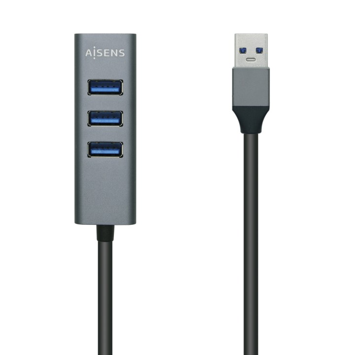 Hub AISENS USB-A 3.0 a 4xUSB-A 3.0 Gris (A106-0507)