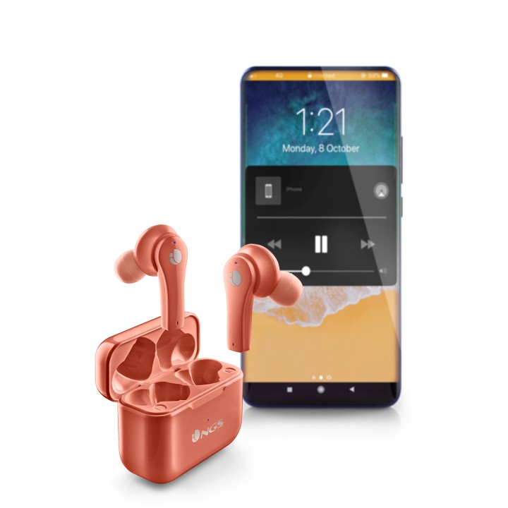 Auriculares NGS Intraurales BT Coral (ARTICABLOOMCORAL)