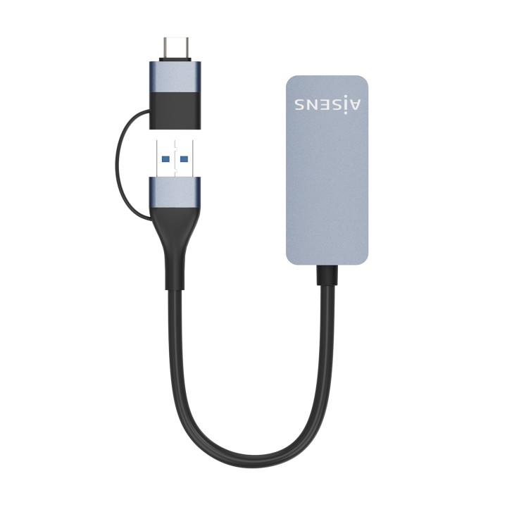 Adaptador AISENS USB-A/C/M a RJ45/H Gris (A109-0710)