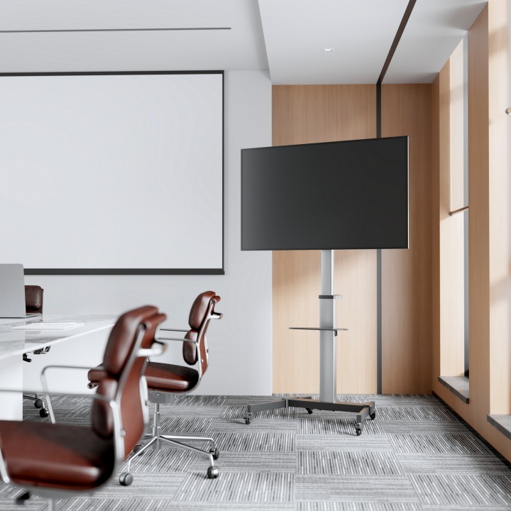 Soporte Suelo AISENS 37"-86" Ruedas 50Kg (FT86TRE-197)