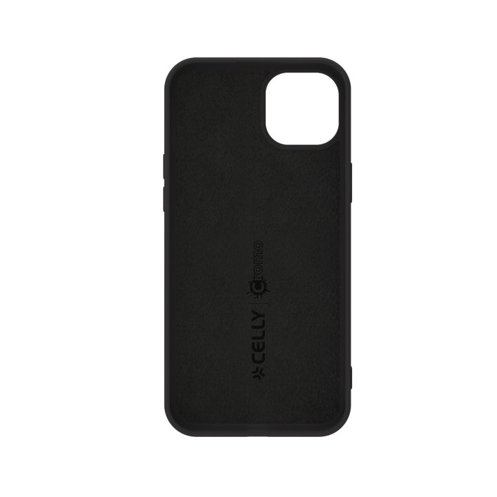 Funda CELLY Cromo 6.7" iPhone 15 Plus Negra (CROMO1055B