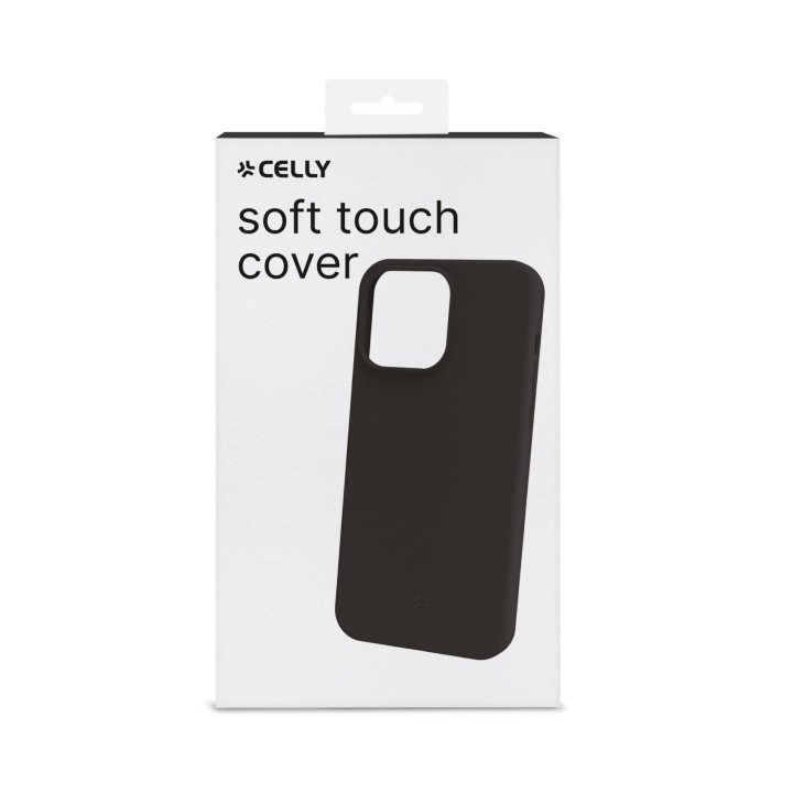 Funda CELLY Cromo 6.7" iPhone 15 Plus Negra (CROMO1055B