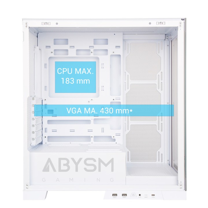 Caja Abysm Danube Sava H500 ARGB ATX Blanca (AB123512)