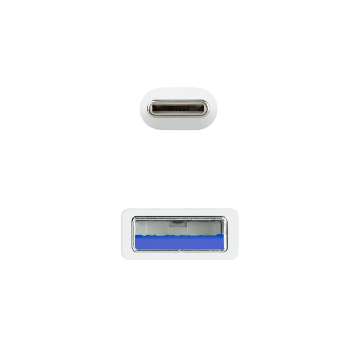 Nanocable USB-A/M a USB-C/M 0.5m Blanco (10.01.4000-W)