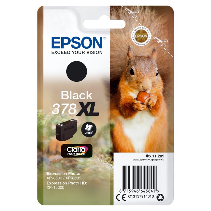 Tinta Epson 378XL Negro Claria Photo (C13T37914010)