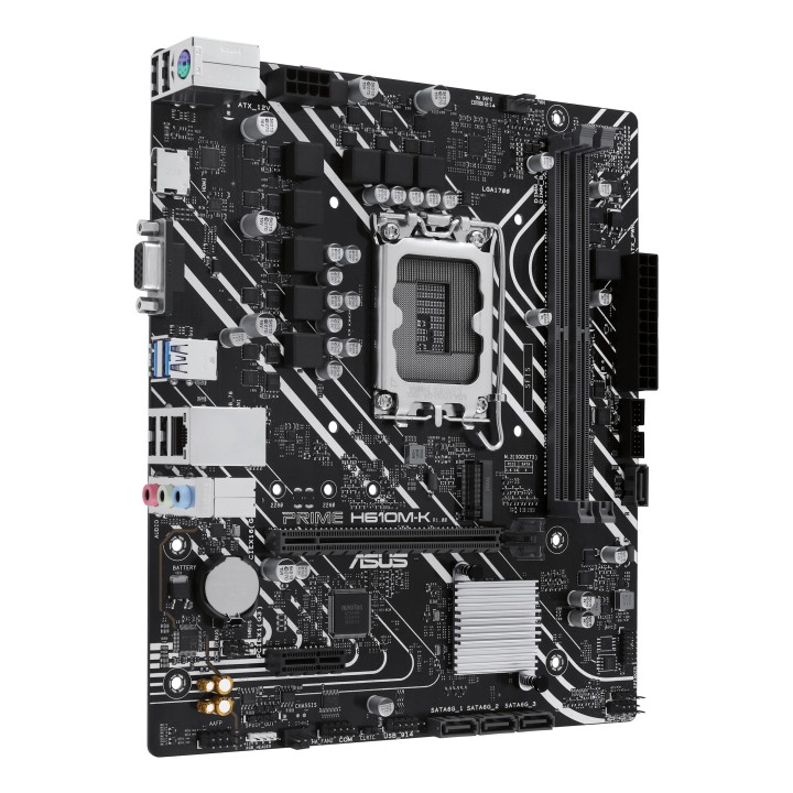 ASUS PRIME H610M-K:(1700) 2DDR5 4SATA3 VGA HDMI mATX