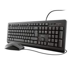 Teclado+Ratón Trust TKM-250 USB 1.8m Negro (23977)