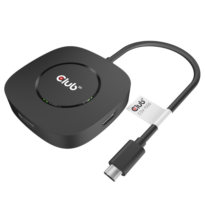 Adaptador MST Club 3D USB-C a 3xDP M/H Negro (CSV-1550)