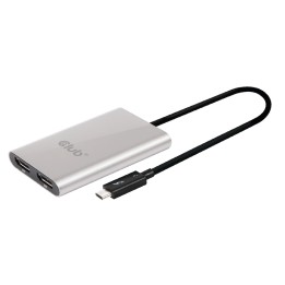 Adaptador Club 3D Thunderbolt 3 a 2xDP Plata (CSV-1577)