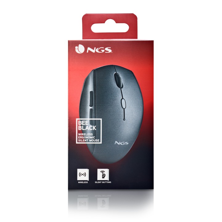 Ratón NGS Bee Wireless hasta 1600dpi Negro (BEEBLACK)