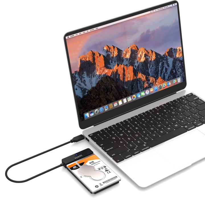 Adaptador AISENS SATA a USB-C Negro (ASE-25C04B)