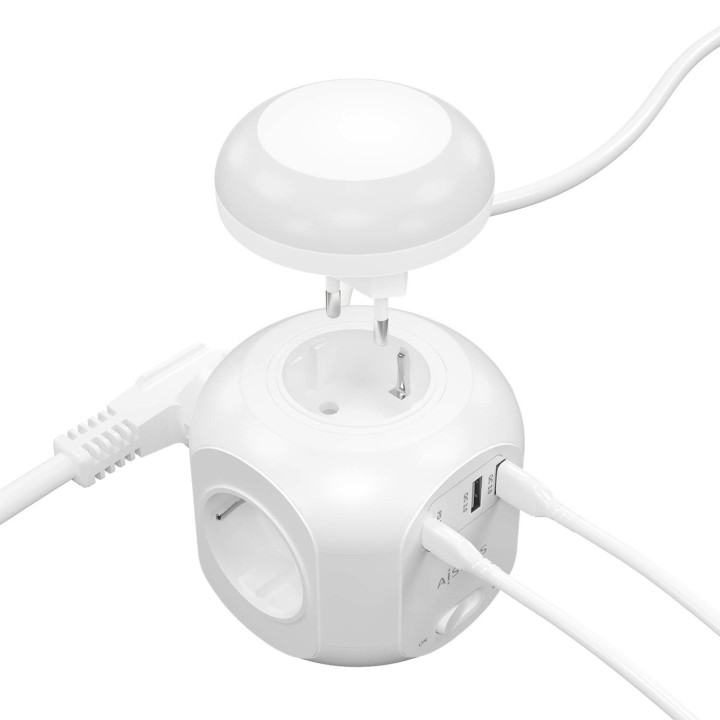 Regleta AISENS 4xSchuko 3xUSB Blanca (ASPS-2A1CLPQ02-W)