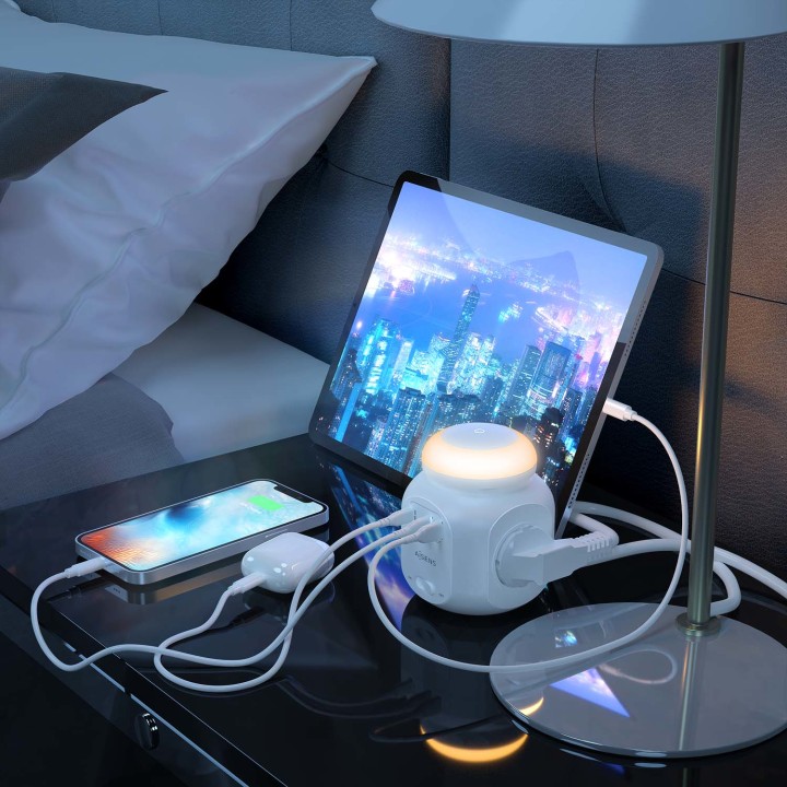 Regleta AISENS 4xSchuko 3xUSB Blanca (ASPS-2A1CLPQ02-W)