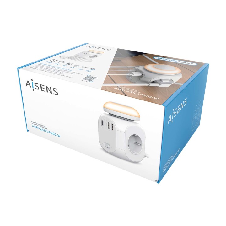 Regleta AISENS 4xSchuko 3xUSB Blanca (ASPS-2A1CLPQ02-W)