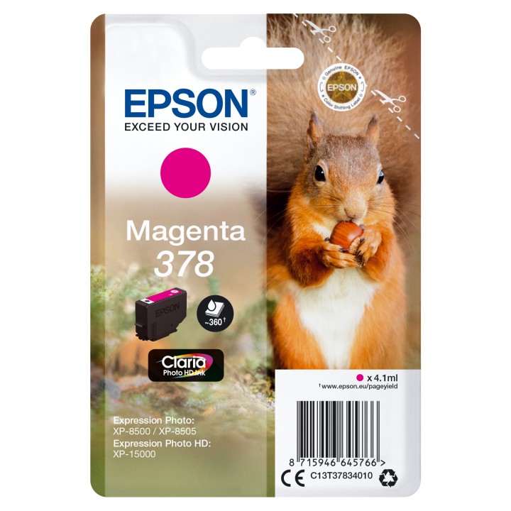 Tinta Epson 378 Magenta Claria Photo (C13T37834010)