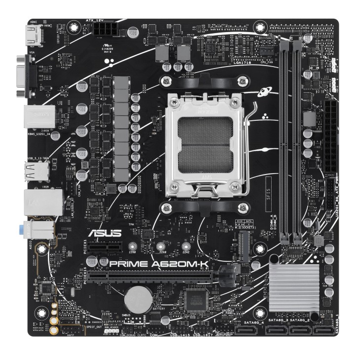 ASUS PRIME A620M-K: (AM5) 2DDR5 VGA HDMI RJ45 mATX