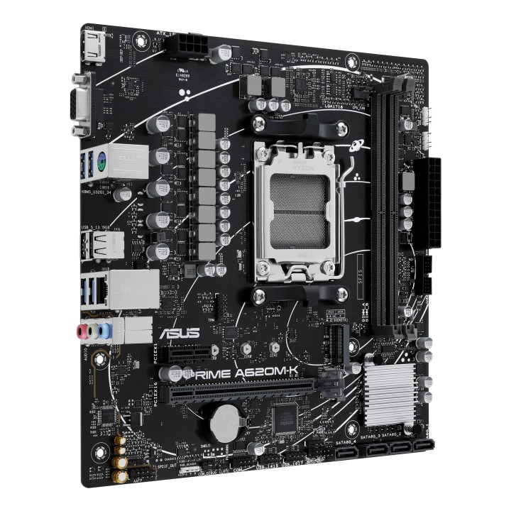 ASUS PRIME A620M-K: (AM5) 2DDR5 VGA HDMI RJ45 mATX