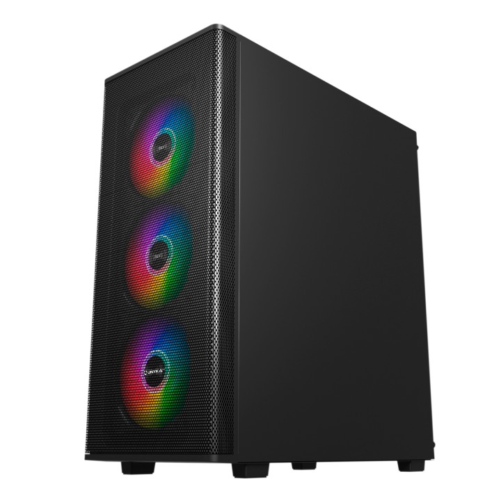 Caja UNYKA Mir 100 ARGB USB-A ATX Negra (UK511303)
