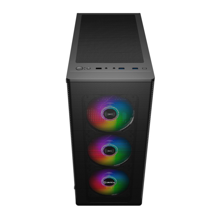 Caja UNYKA Mir 100 ARGB USB-A ATX Negra (UK511303)