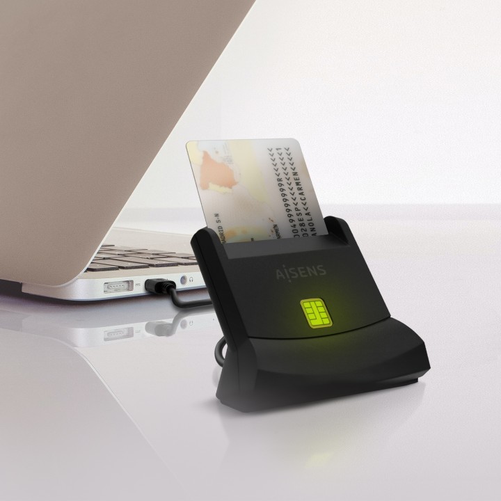 Lector AISENS DNIe USB 2.0 Negro (ASCR-SN05-BK)