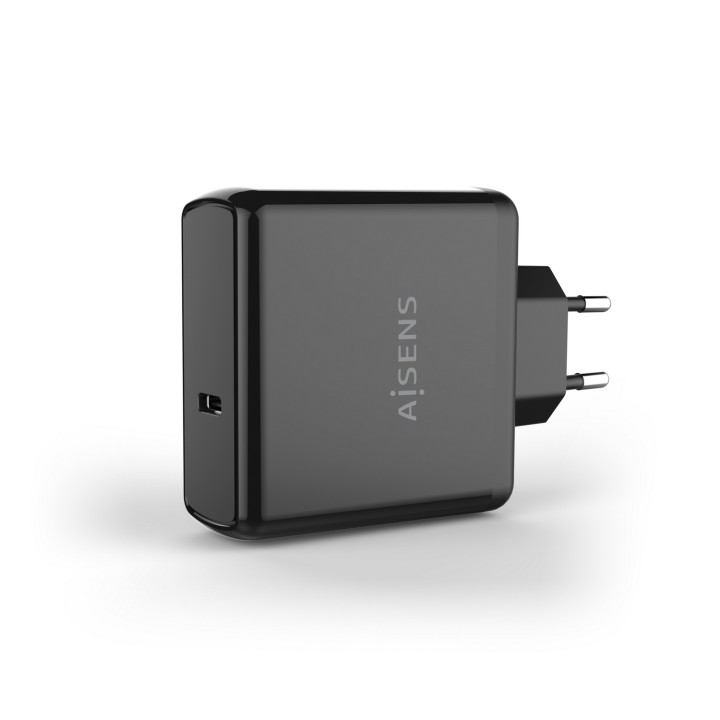 Cargador Pared AISENS 60W 1xUSB-C Negro (ASCH-1PD60-BK)