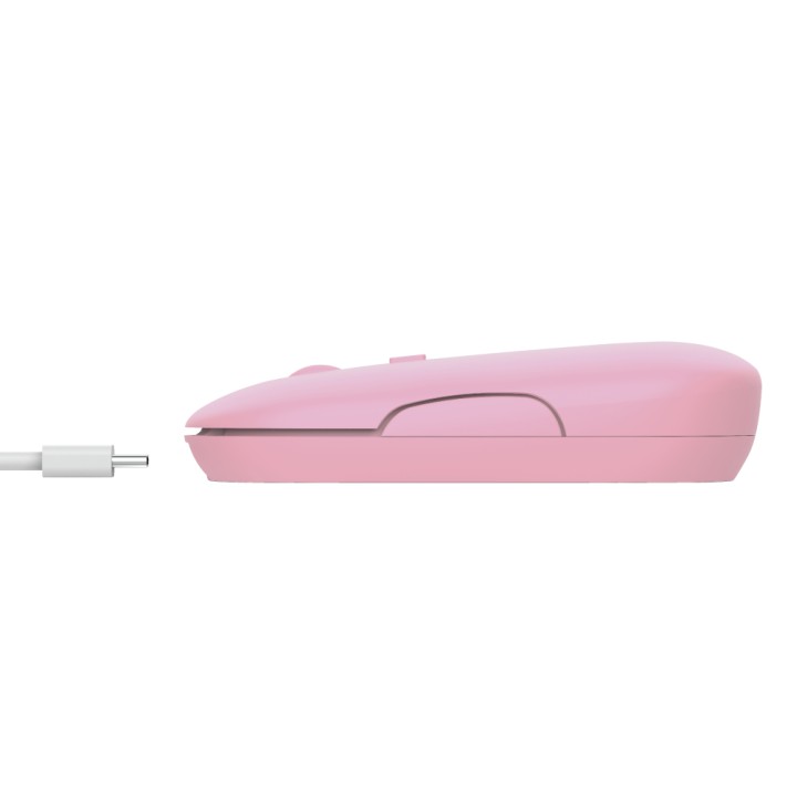 Ratón Trust Puck Óptico RF 2.4GHz Bluetooth Rosa(24125)