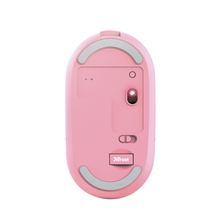 Ratón Trust Puck Óptico RF 2.4GHz Bluetooth Rosa(24125)