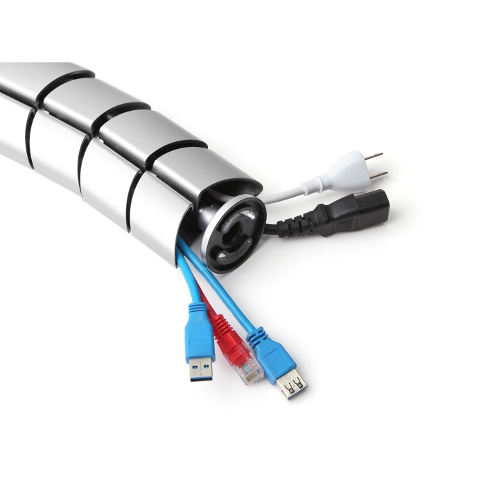 Organizador de Cables EQUIP Doble Canal Plata(EQ650862)