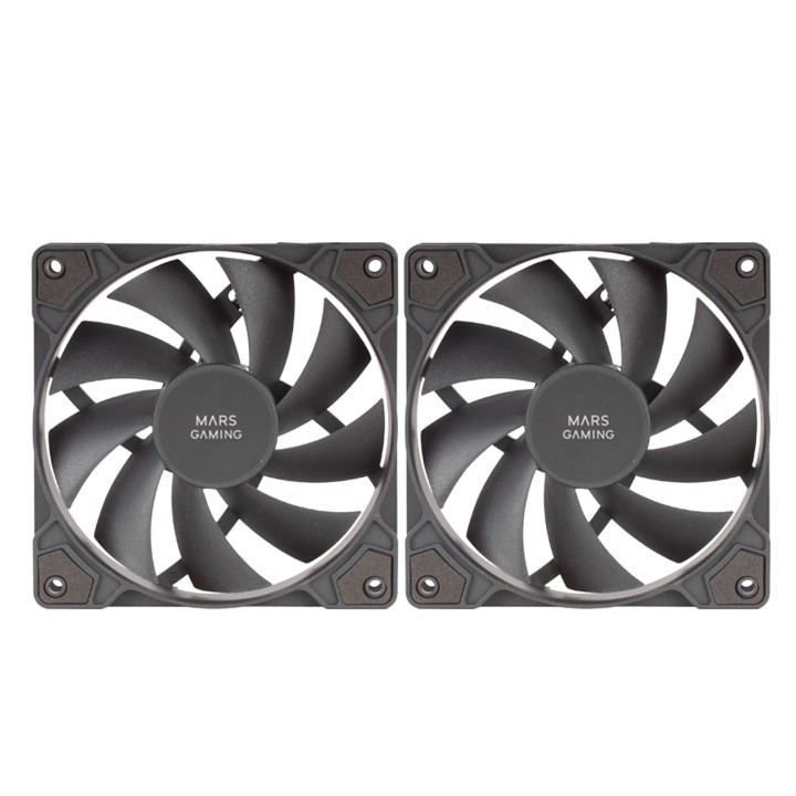 Ventilador Mars Gaming MF-PROX2 Kit 2 Negro (MFPROX2)