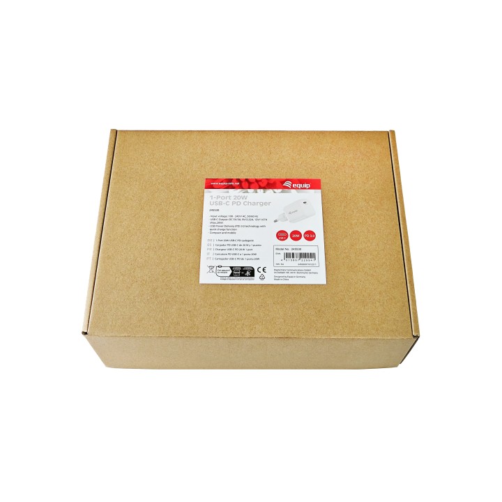 Cargador de Pared EQUIP USB-C 20W Pack 25 (EQ245530)