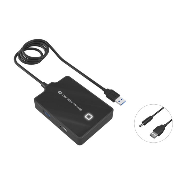 Hub CONCEPTRONIC USB-A a 3xUSB 2.0 1xUSB-A (HUBBIES10B)