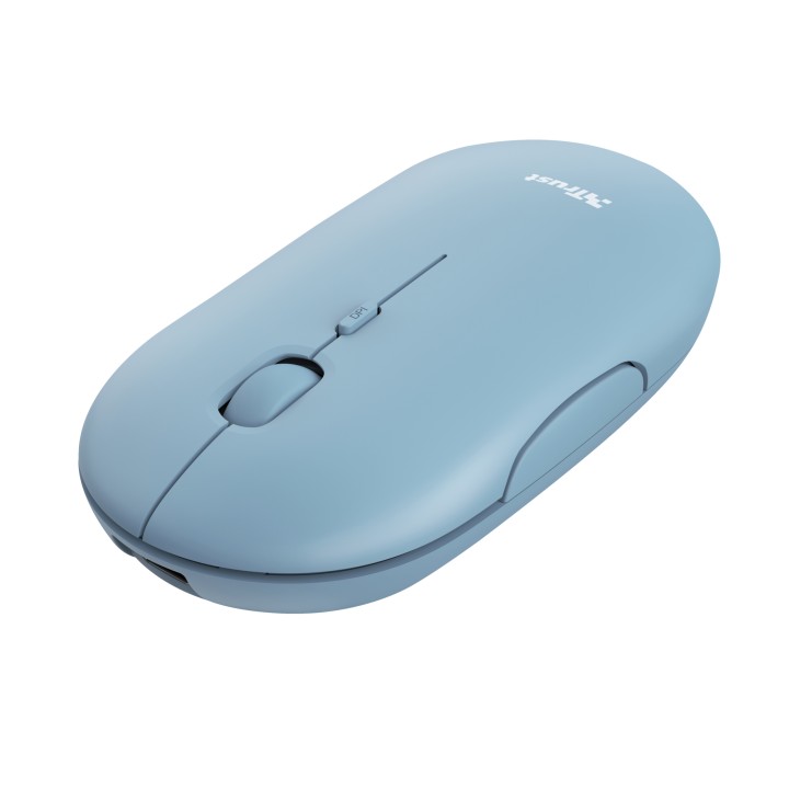 Ratón Trust Puck Óptico RF 2.4GHz Bluetooth Azul(24126)