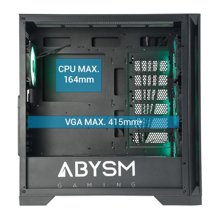 Caja Abysm Danubio Mura BX300 ARGB Negra (AB812111B)