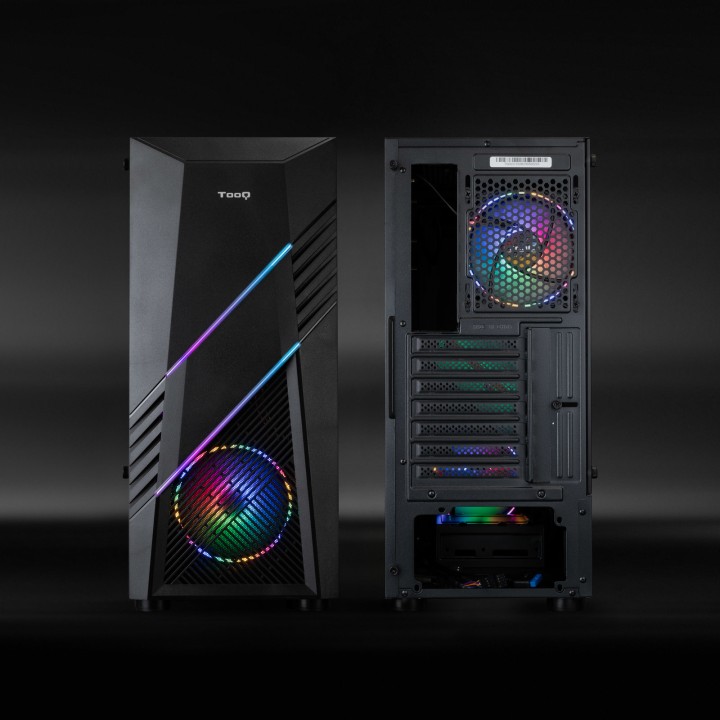 Caja Gaming TooQ Biohazard ATX mATX Negra (TQGCC102-B)